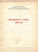 Bibliografía Cubana 1900 - 1916